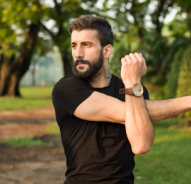 Man Stretching.
